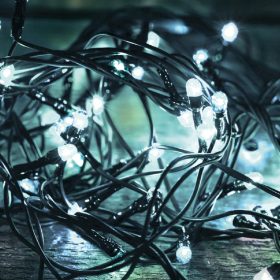 Home LED 108C/WH LED-es fényfüzér, 7 m / 100 db hidegfehér LED, 8 fényprogram, zöld vezeték, hálózati adapter, kül- és beltéri kivitel   Home LED 108C/WH LED-es fényfüzér, 7 m / 100 db hidegfehér LED, 8 fényprogram, zöld vezeték, hálózati adapter, kül- és beltéri kivitel