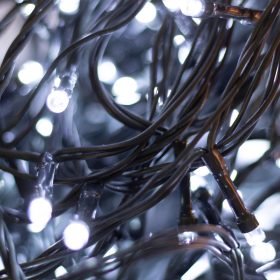 Home LED248WH LED fényfüzér, 240db hidegfehér LED, 23,9m hosszúságú, 8 program időzítővel, zöld vezeték, adapteres tápellátás, kül- és beltéri kivitel   Home LED248WH LED fényfüzér, 240db hidegfehér LED, 23,9m hosszúságú, 8 program időzítővel, zöld vezeték, adapteres tápellátás, kül- és beltéri kivitel