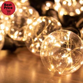 Home LPL 10 GLOBE micro LED-es fényfüzér, 4,5 m / 200 db melegfehér micro LED, víztiszta búra, sorolható, fekete gumivezeték, adapter, kül- és beltéri kivitel   Home LPL 10 GLOBE micro LED-es fényfüzér, 4,5 m / 200 db melegfehér micro LED, víztiszta búra, sorolható, fekete gumivezeték, adapter, kül- és beltéri kivitel