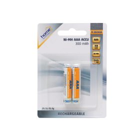 Home M 302AAA tölthető akkumulátor, NiMH, AAA, 300 mAh, 2 db   Home M 302AAA tölthető akkumulátor, NiMH, AAA, 300 mAh, 2 db