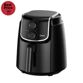 Midea MF-TN35D air fryer, forrólevegős fritőz, 3,5 literes sütőkosár, állítható hőmérséklet 200 °C-ig, 1500 W, fekete   Midea MF-TN35D air fryer, forrólevegős fritőz, 3,5 literes sütőkosár, állítható hőmérséklet 200 °C-ig, 1500 W, fekete