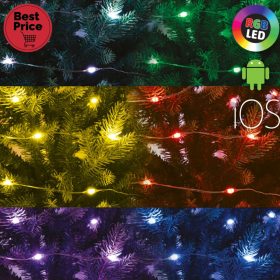 Home ML 100 RGB SMART micro LED-es fényfüzér, 10 m / 100 db RGB micro LED, applikációval vezérelhető, USB csatlakozó, beltéri kivitel   Home ML 100 RGB SMART micro LED-es fényfüzér, 10 m / 100 db RGB micro LED, applikációval vezérelhető, USB csatlakozó, beltéri kivitel