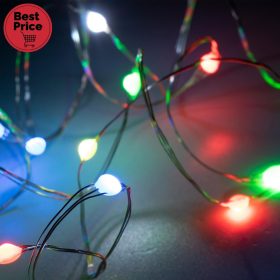 Home ML 112 RGB micro LED-es fényfüzér, 10 m / 100 db RGB micro LED, 12 fényprogram, távirányító, USB csatlakozó, kül- és beltéri kivitel   Home ML 112 RGB micro LED-es fényfüzér, 10 m / 100 db RGB micro LED, 12 fényprogram, távirányító, USB csatlakozó, kül- és beltéri kivitel