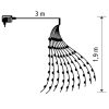 Home ML 200/WH micro LED-es fényfüzérköteg, 200 db hidegfehér micro LED, 10 ágú, vékony, ezüstszínű vezeték, hálózati adapter, kül- és beltéri kivitel