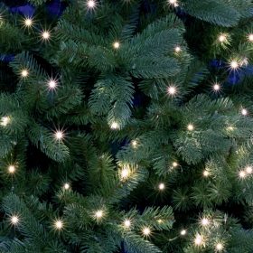   Home ML 250G/WH micro LED-es fényfüzérköteg, 250 db hidegfehér micro LED, 10 ágú, vékony, zöld színű vezeték, hálózati adapter, kül- és beltéri kivitel