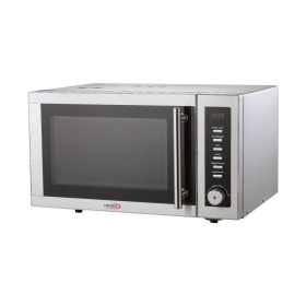   HAUSER MW-825 mikrohullámú sütő grill funkcióval, 900 W, 25 liter, digitális, 9 program, 11 fokozat, inox/szürke színű