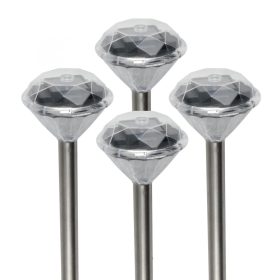   Home MX 802/4 napelemes kerti lámpa szett, 4 db, 1 db LED, fém és műanyag, automatikus, kristályszerű fej