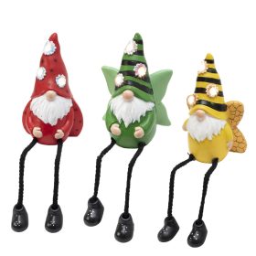 Home MX647 napelemes kerti lámpa, törpék lógó lábbal, 3 db melegfehér LED, műgyanta, akkumulátor, 12 db-os display   Home MX647 napelemes kerti lámpa, törpék lógó lábbal, 3 db melegfehér LED, műgyanta, akkumulátor, 12 db-os display