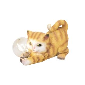 Home MX649M napelemes kerti lámpa, macska villanykörtével, 1 db melegfehér filament LED, 300 mAh akkumulátor, 625 g, műgyanta   Home MX649M napelemes kerti lámpa, macska villanykörtével, 1 db melegfehér filament LED, 300 mAh akkumulátor, 625 g, műgyanta