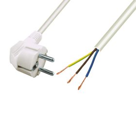 Home N 7 hálózati csatlakozókábel, 2 m, H05VV-F 3G0,75 mm2 kábellel, védőérintkezős, max.1380W, fehér   Home N 7 hálózati csatlakozókábel, 2 m, H05VV-F 3G0,75 mm2 kábellel, védőérintkezős, max.1380W, fehér