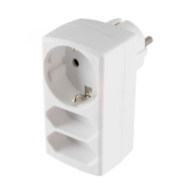 Home NV 131/WH hálózati elosztó, 3 aljzat, 2 EURO aljzat, 1 védőérintkezős aljzat (max. 3680W), fehér   Home NV 131/WH hálózati elosztó, 3 aljzat, 2 EURO aljzat, 1 védőérintkezős aljzat (max. 3680W), fehér