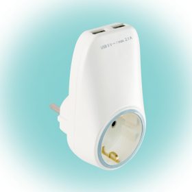 Home NV 2100 USB hálózati aljzat USB töltőaljzatokkal, 2xUSB töltőaljzat 5V/max.2,1A, földelt hálózati aljzat gyermekvédő zsaluval   Home NV 2100 USB hálózati aljzat USB töltőaljzatokkal, 2xUSB töltőaljzat 5V/max.2,1A, földelt hálózati aljzat gyermekvédő zsaluval