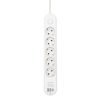 HOME NV5K3USBC hálózati elosztó, 3 m, H05VV-F 3G1,5 mm2 kábel, 5 védőérintkezős aljzat, USB töltőaljzat, max. 3680W, kétpólusú kapcsoló, beltéri kivitel