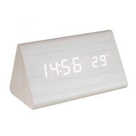   Home OC 07 digitális LED ébresztőóra, tapsra aktiválható fehér kijelző, dátum és hőmérséklet kijelzés, ébresztés, elemes tápellátás