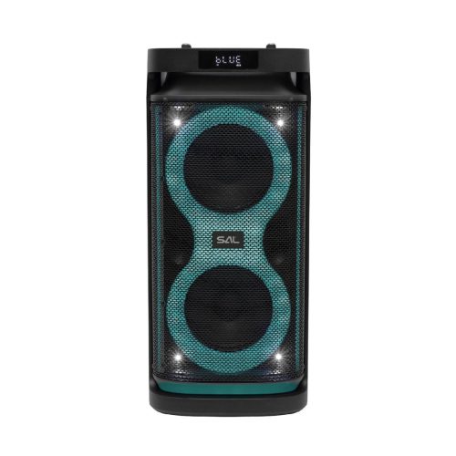 SAL PAR2100BT party hangdoboz, 80W, beépített akkumulátor és LED fénnyel, Bluetooth, AUX és mikrofon bemenetek, 2-utas, 3 hangszóró