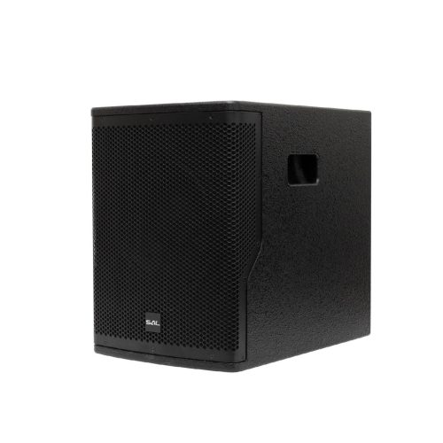 SAL PAS10W43S professzionális oszlopsugárzó hangrendszer, max. 800 W, 25cm mélysugárzó, 4x3” szélessávú satellit hangszóró, aktív zenekari hangdoboz, Bluetooth, fém állvány