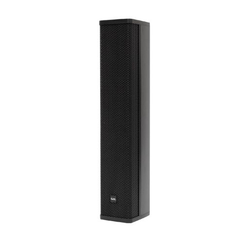 SAL PAS10W43S professzionális oszlopsugárzó hangrendszer, max. 800 W, 25cm mélysugárzó, 4x3” szélessávú satellit hangszóró, aktív zenekari hangdoboz, Bluetooth, fém állvány