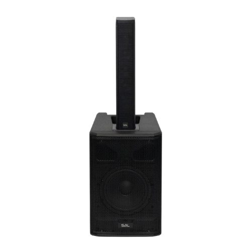SAL PAS8W42S professzionális oszlopsugárzó hangrendszer, max. 600 W, 20cm mélysugárzó, 4x2” szélessávú szatellit hangszóró, aktív zenekari hangdoboz, Bluetooth, állvány
