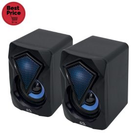 SAL PCS 230 multimédia hangszórópár, 2x3 W, RGB LED effekt, AUX, BT, USB tápkábel   SAL PCS 230 multimédia hangszórópár, 2x3 W, RGB LED effekt, AUX, BT, USB tápkábel