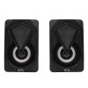 SAL PCS 230 multimédia hangszórópár, 2x3 W, RGB LED effekt, AUX, BT, USB tápkábel