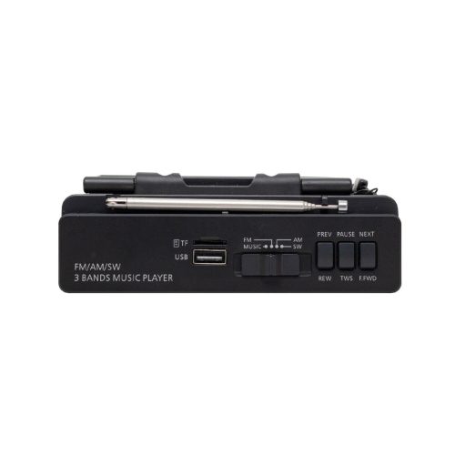 SAL RPH 1 napelemes rádió és multimédia lejátszó, hibrid töltés, 3 sávos AM-FM-SW rádió, BT/USB/microSD, ~11 óra üzemidő