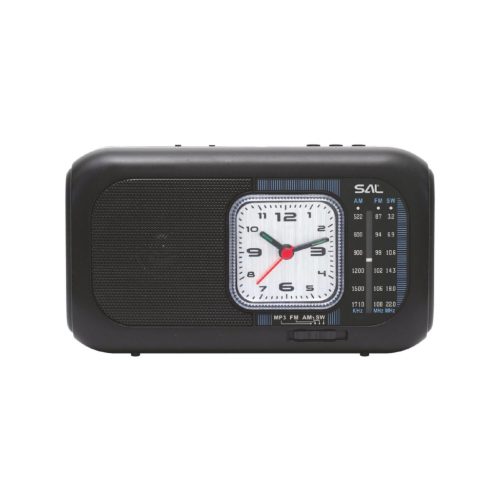 SAL RPH3 napelemes rádió és multimédia lejátszó, hibrid töltés, 3 sávos, napelemes, Bluetooth, cserélhető akkumulátor