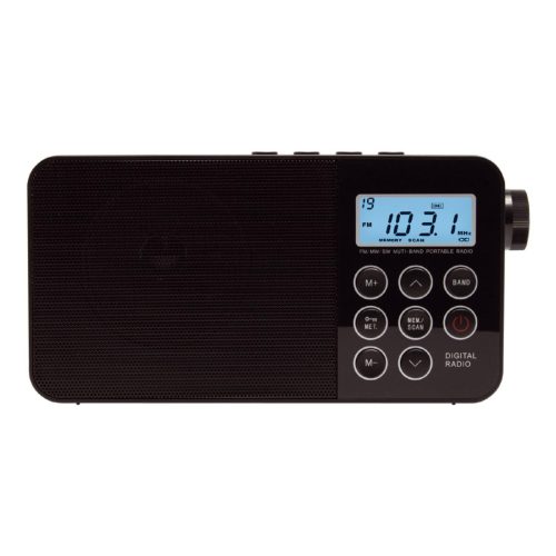 SAL RPR 3LCD táskarádió, AC/DC, AM_FM_SW digitális rádió, ébresztő, AUX, 60 tárolható állomás