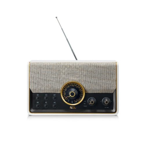 SAL RRT 6B retro táskarádió, multimédia lejátszó, 6 in 1, BT, USB, MicroSD, AUX, FM rádió, kihangosító, beépített mikrofon
