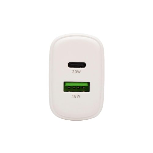 HOME SA20PPS USB hálózati gyorstöltő, 20 Watt, 2in1: USB-A + USB-C aljzat, QC + PD + PPS gyorstöltés, GaN technológia