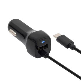 SAL SAU 24C autós USB töltő 2in1, 2 készülék, USB, USB-C, 2,4 A összesen   SAL SAU 24C autós USB töltő 2in1, 2 készülék, USB, USB-C, 2,4 A összesen