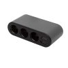 SAL SAU80W autós feszültségelosztó és USB töltő, 3.4A USB töltő, max.80Watt, fém burkolat, Voltmérő, autó-akkumulátor állapotának ellenőrzése, 12/24V járművekhez