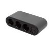 SAL SAU80W autós feszültségelosztó és USB töltő, 3.4A USB töltő, max.80Watt, fém burkolat, Voltmérő, autó-akkumulátor állapotának ellenőrzése, 12/24V járművekhez