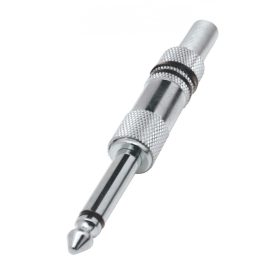   Home SK 2M jack dugó, 6,3mm monó lengődugó, fém, törésgátló