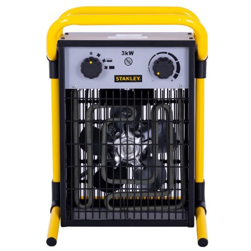 STANLEY SXJH203000E fűtőtest, 3000 W, 2 fokozat, fém ház, termosztát, IPX4 védelem, túlmelegedés elleni védelem