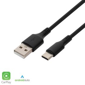 Home USBAC1 töltőkábel, USB-A / USB-C, 2.1A, 1m, szövött, fekete   Home USBAC1 töltőkábel, USB-A / USB-C, 2.1A, 1m, szövött, fekete