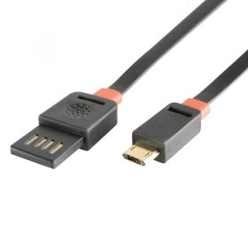 Home USBF 3 töltőkábel, 2 oldalú, fordítható, USB-A dugó, microUSB-B dugó, 3m, 2,1A, adatkábel   Home USBF 3 töltőkábel, 2 oldalú, fordítható, USB-A dugó, microUSB-B dugó, 3m, 2,1A, adatkábel