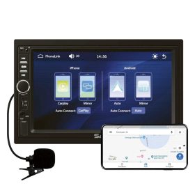 SAL VBX910 autórádió és multimédiás lejátszó, CPAA multimédia, iOS CarPlay és Android Auto, tükrözés, 18cm-es érintő-kijelző, 2xDIN, Bluetooth   SAL VBX910 autórádió és multimédiás lejátszó, CPAA multimédia, iOS CarPlay és Android Auto, tükrözés, 18cm-es érintő-kijelző, 2xDIN, Bluetooth