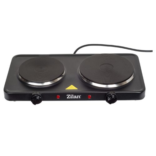 Zilan ZLN2181 elektromos főzőlap, 2500 W, 2 főzőlap, 2 db hőmérséklet szabályozó, fekete