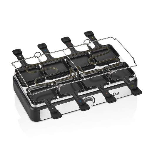 Zilan ZLN8863 raclette grill, 1500 W, 2 az 1-ben, alumínium sütőlap, tapadásmentes bevonat, hőfokszabályozó, kiegészítők
