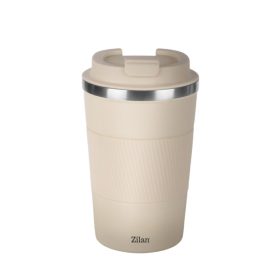   Zilan ZLN9877 pohár termosz, 380 ml űrtartalom, rozsdamentes acél belső, dupla falú, krémszínű