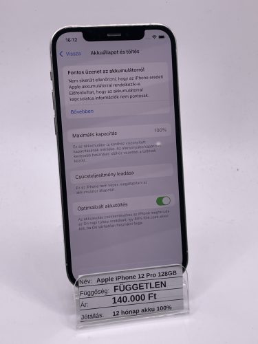 Apple iPhone 12 Pro 128GB Fehér