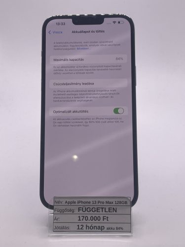 Apple iPhone 13 Pro Max 128GB kék