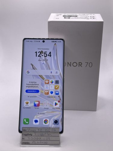 Honor 70 256/8GB Kristály Ezüst