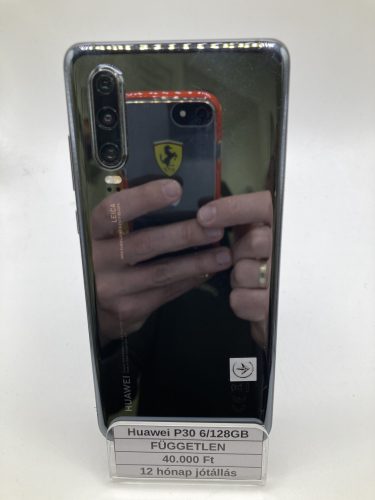 Eladó Huawei P30 6/128GB Fekete / 12 hónap jótállás