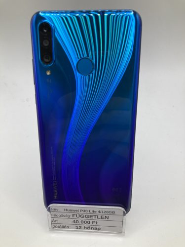 Használt Huawei P30 Lite 4/128GB Kék
