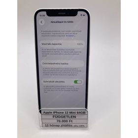   Eladó Apple iPhone 12 Mini 64GB fehér / 12 hónap jótállás