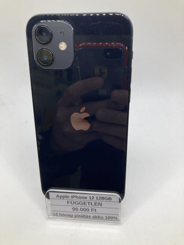 Eladó Apple iPhone 12 128GB Fekete / 12 hónap jótállás