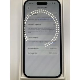 Eladó Apple iPhone 15  128GB Fekete / 12 hónap jótállás