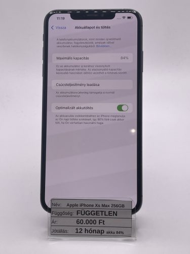 Apple iPhone Xs Max 256GB Fekete