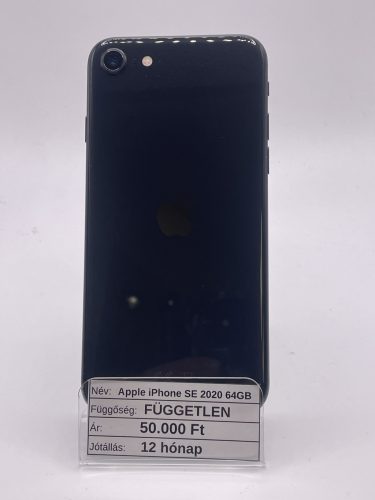 Apple iPhone SE 2020 64GB Fekete